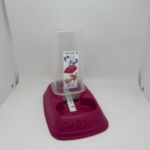 Distributeur eau ou croquettes 0.7 l fuschia
