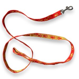 Laisse nylon motif pattes