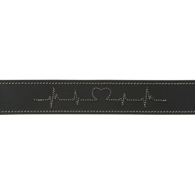 Collier Chien Rustic en cuir gras "Heartbeat" – Image 3
