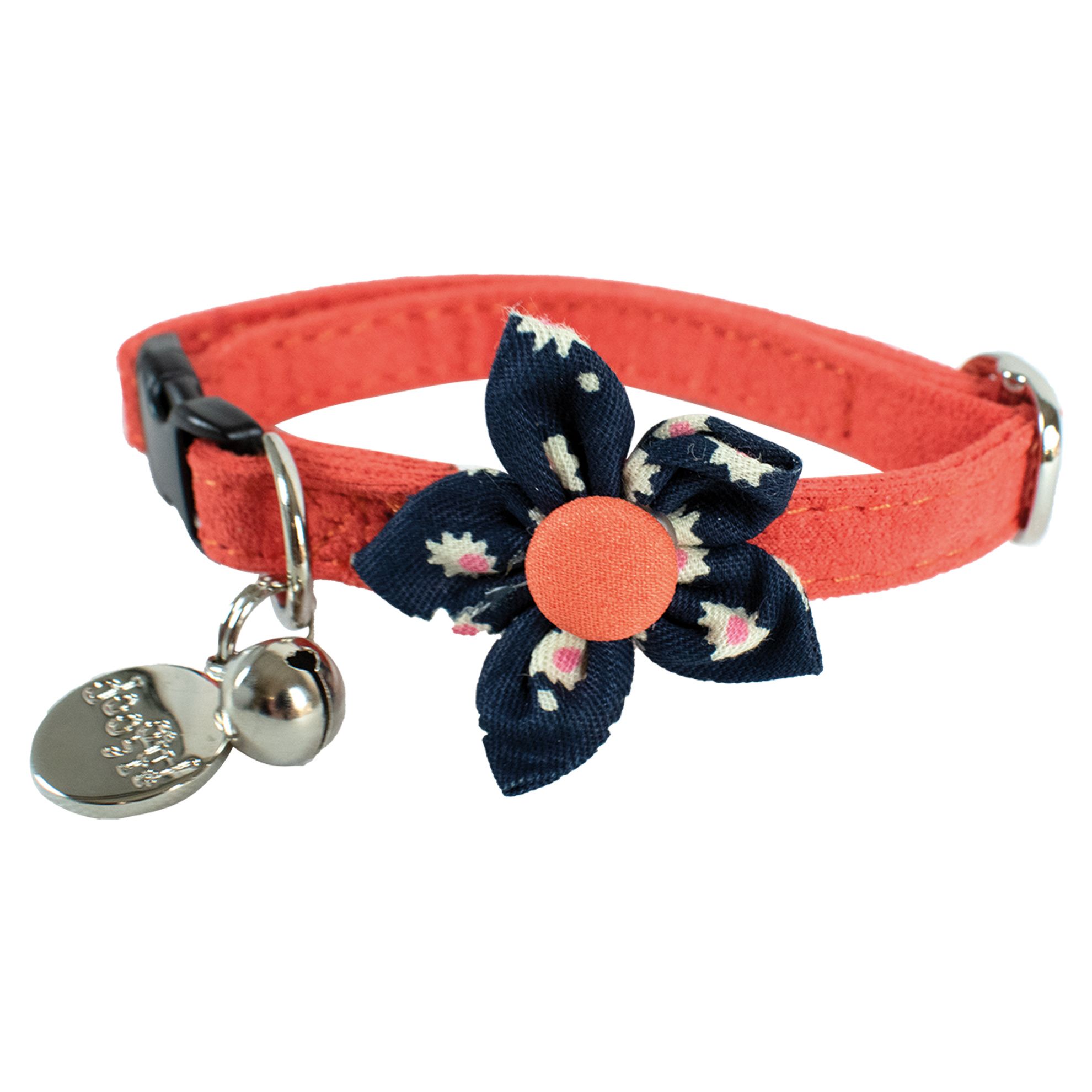 Collier chat bohème orange