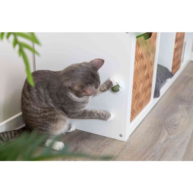 Balle d'herbe à chat avec support – Image 3