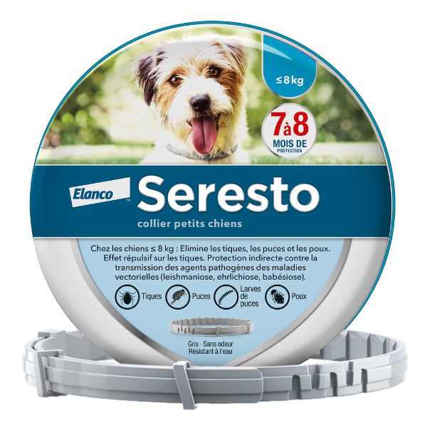 Collier Seresto chien moins de 8kg