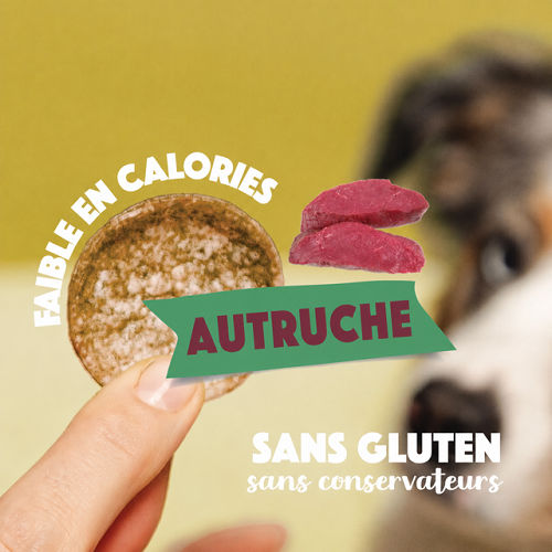 Chips allégées pour chien Smoofl autruche 50g – Image 2