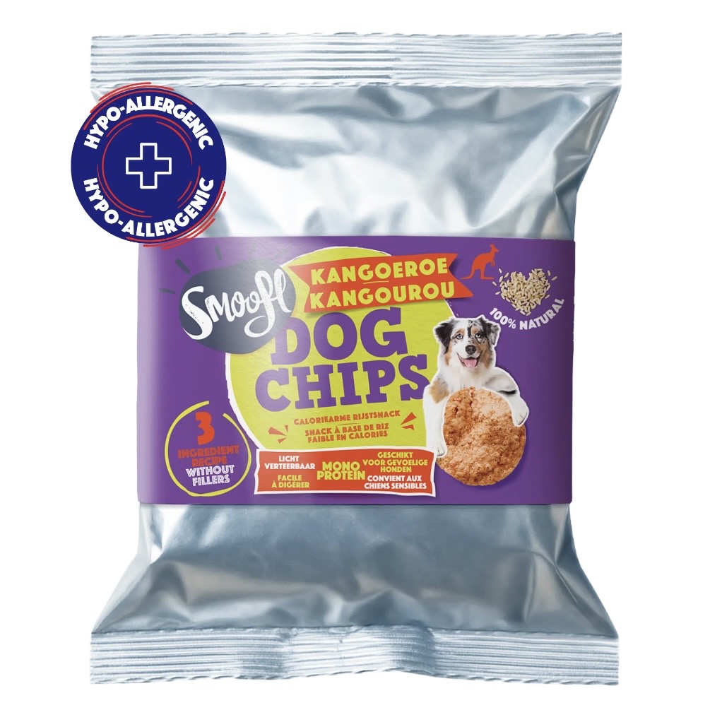 Chips allégées pour chien Smoofl au kangourou 50g