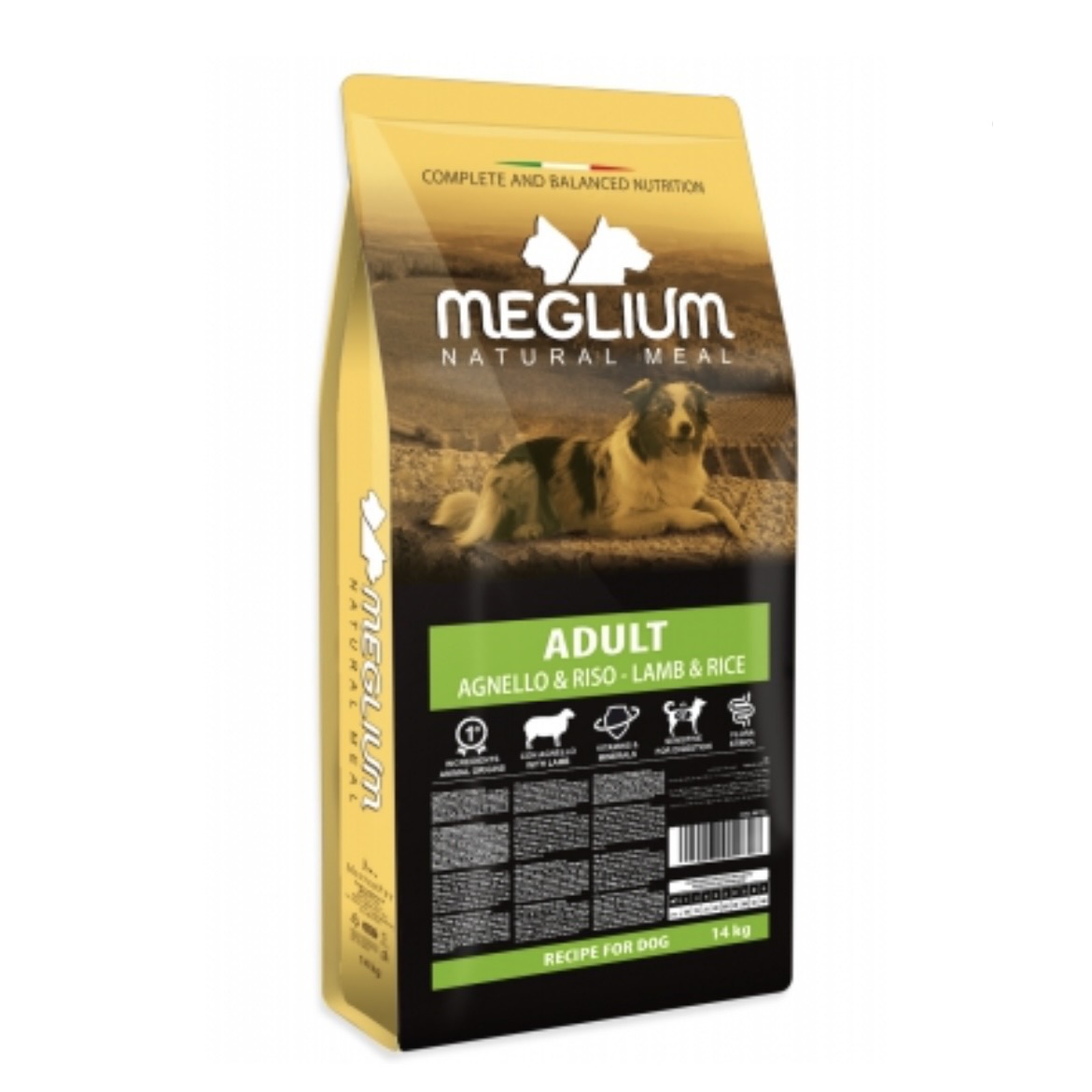 MEGLIUM Chien Adulte Agneau & Riz 14kg
